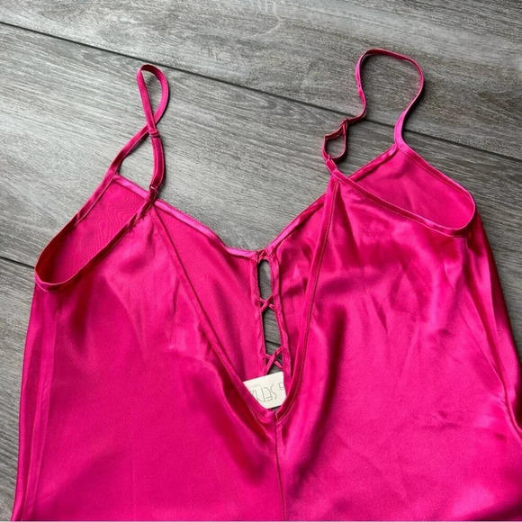 NWT La Senza Pink Satin Slip Dress - Picture 12 of 12